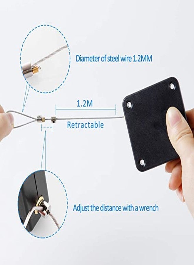 AVINYA Punch-Free Automatic Sensor Door Closer, Multifunctional Door Closer, Residential Commercial Auto Door Closer with Steel Drawstring, Automatic Closer Door for Bedroom/Room/Storm (1 Pack Black) - Image 3